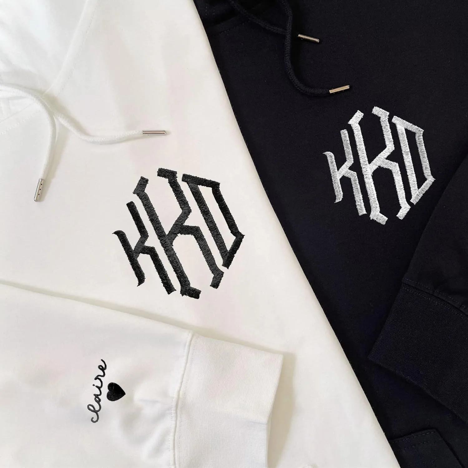 Custom Embroidered Sweatshirt - Matching Couples Hoodies, Gifts for Women, Mother's Day, Father's Day, Chrismas