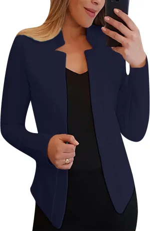 DIACACY Women’s Cropped Formal Open Front Blazers Suit Long Sleeve Slim Blazers Jacket Cardigan