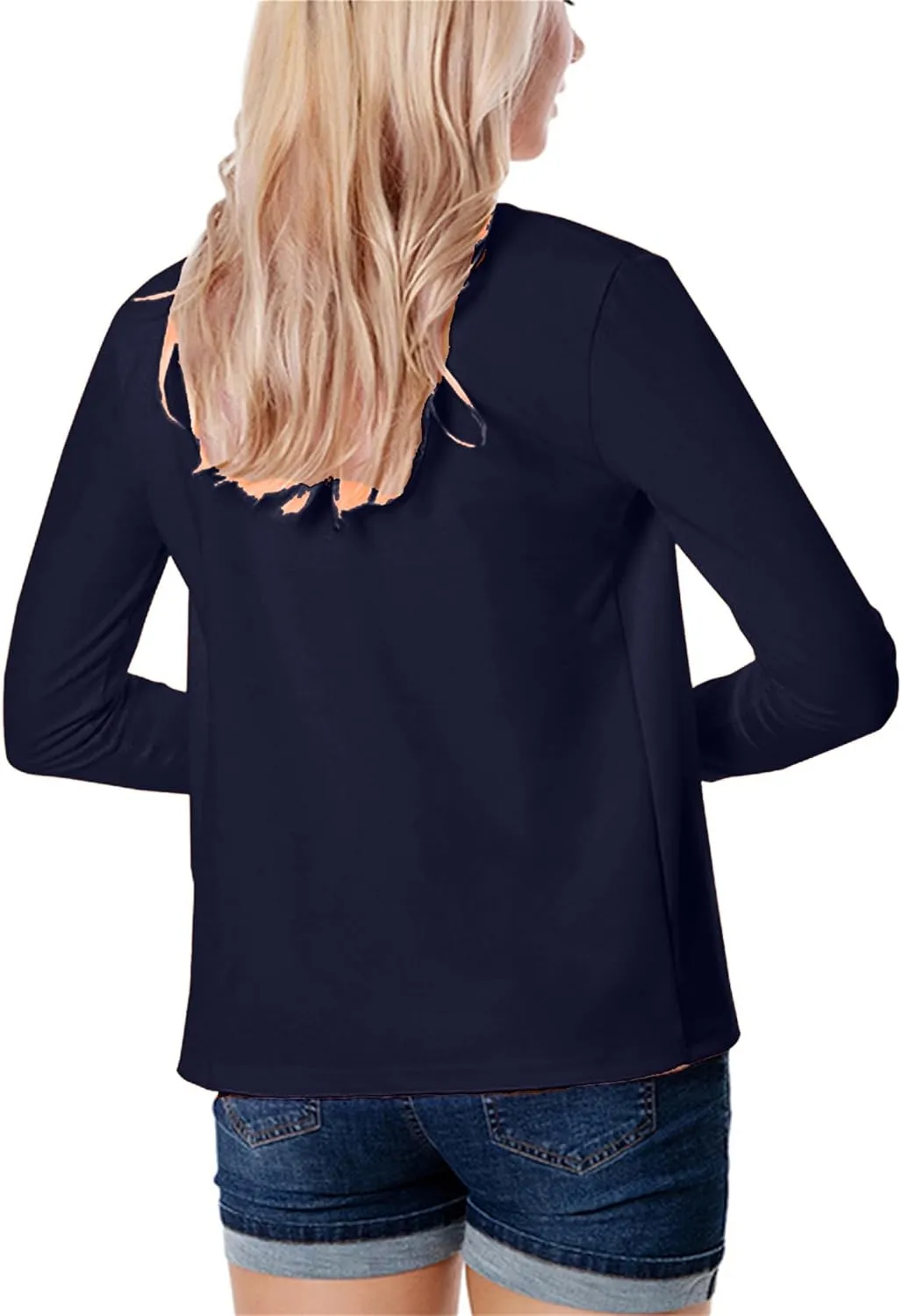 DIACACY Women’s Cropped Formal Open Front Blazers Suit Long Sleeve Slim Blazers Jacket Cardigan