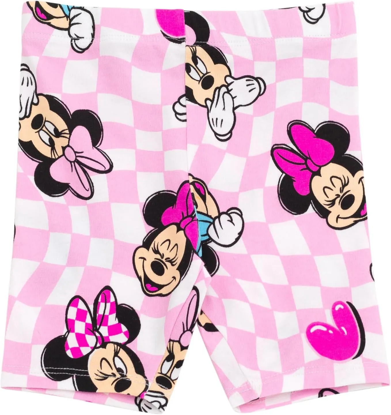 Disney Junior Girls Cropped Boxy T-Shirt and Bike Shorts Outfit Set Toddler to Big Kid Sizes (2T - 14-16)