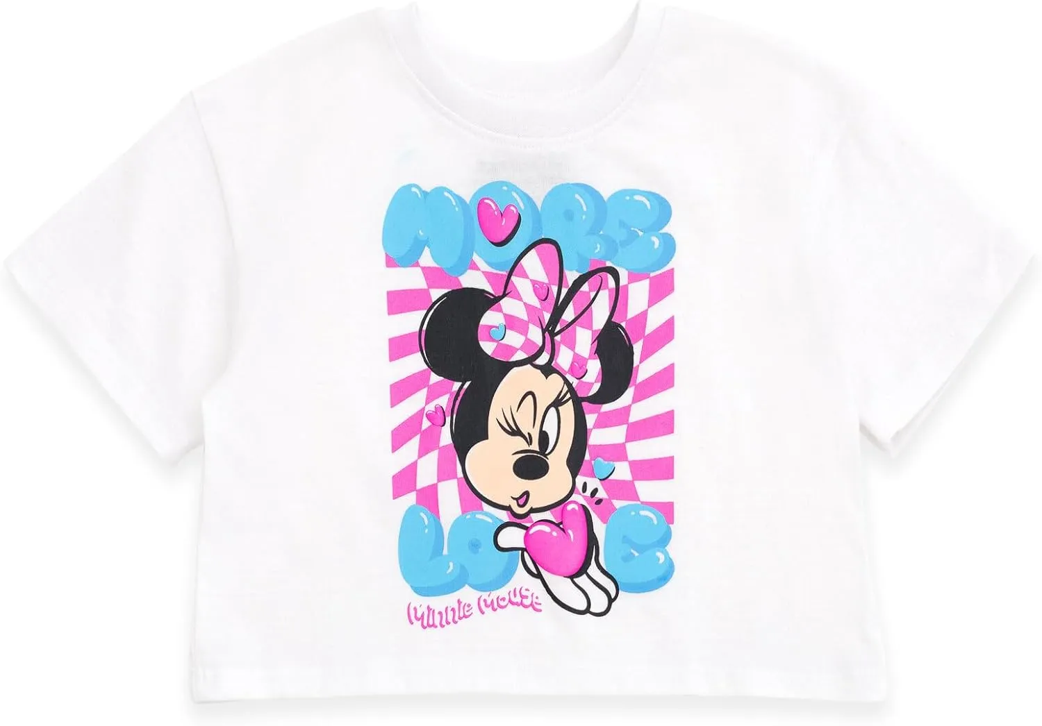 Disney Junior Girls Cropped Boxy T-Shirt and Bike Shorts Outfit Set Toddler to Big Kid Sizes (2T - 14-16)