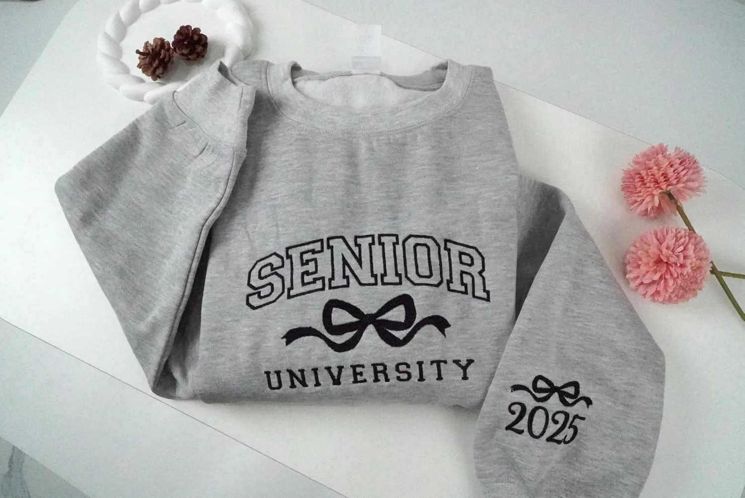 Embroidered Custom Text Shirt, Design On Your Own Sweatshirt, Personalized Embroidered Hoodies, Christmas Sweater