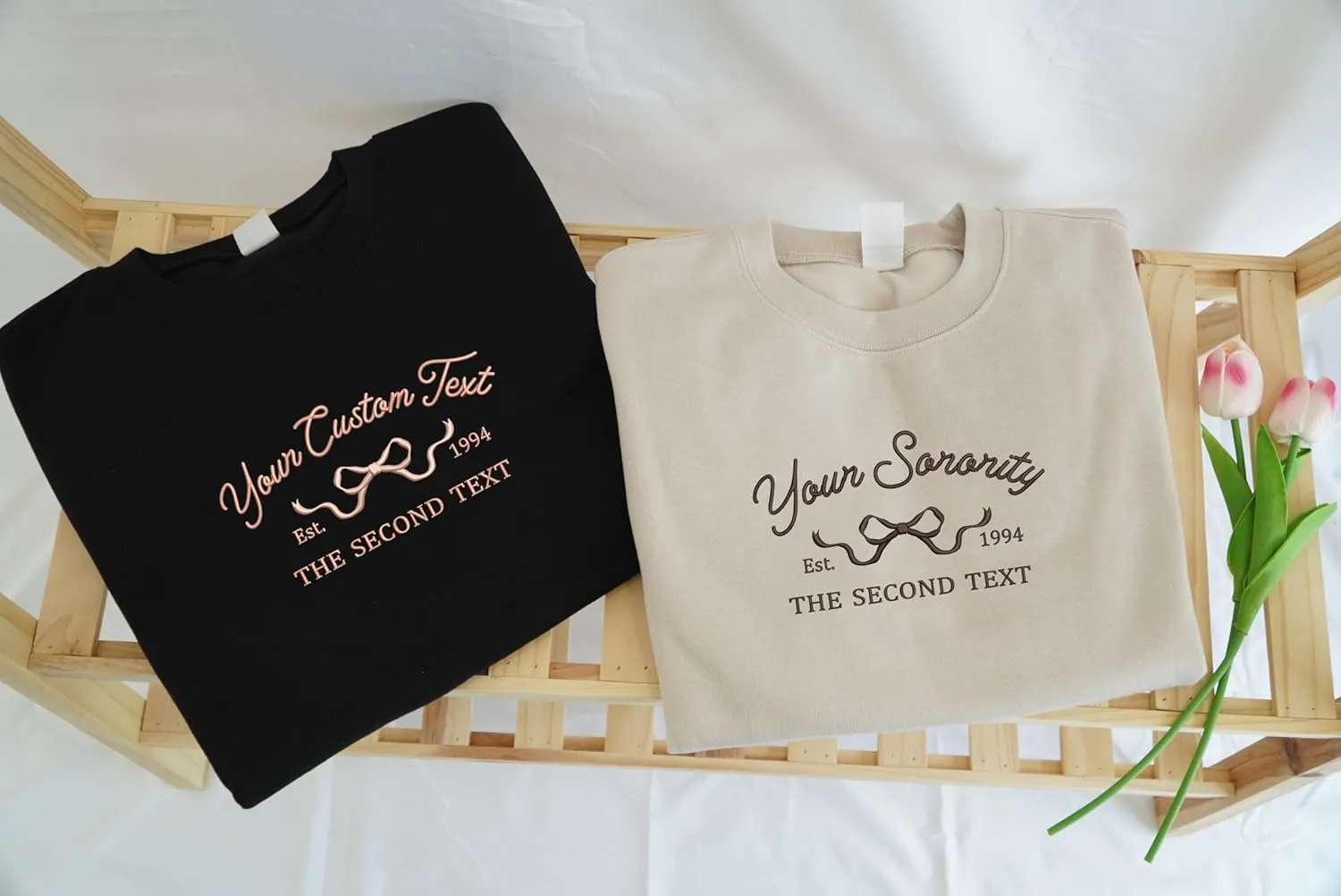 Embroidered Custom Text Shirt, Design On Your Own Sweatshirt, Personalized Embroidered Hoodies, Christmas Sweater