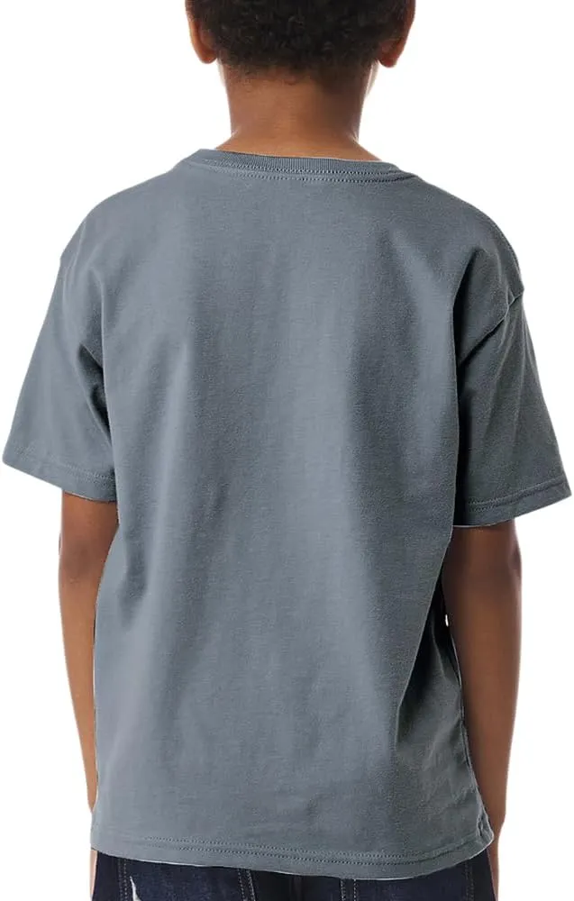 Go2 Boys' Heavyweight 6oz Cotton Short Sleeve T-Shirt, Made in USA