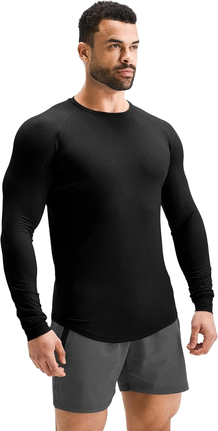 GYM REVOLUTION Men's 5 Pack Workout Gym Hipster Curved Hem Muscle Fitness Hip Hop T Shirts