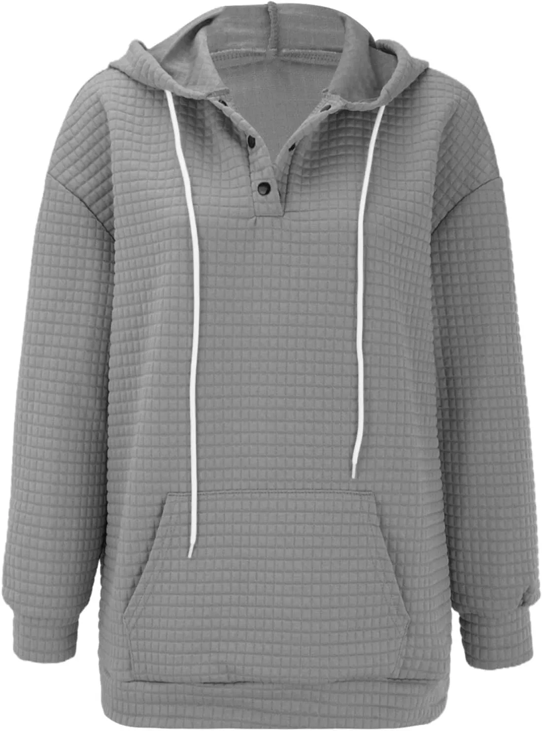 Half Buttons Sweatshirts Cropped Hoodies Fleece Womens Quarter Pullover Sweaters Fall Outfits Sweatshirt Hooded