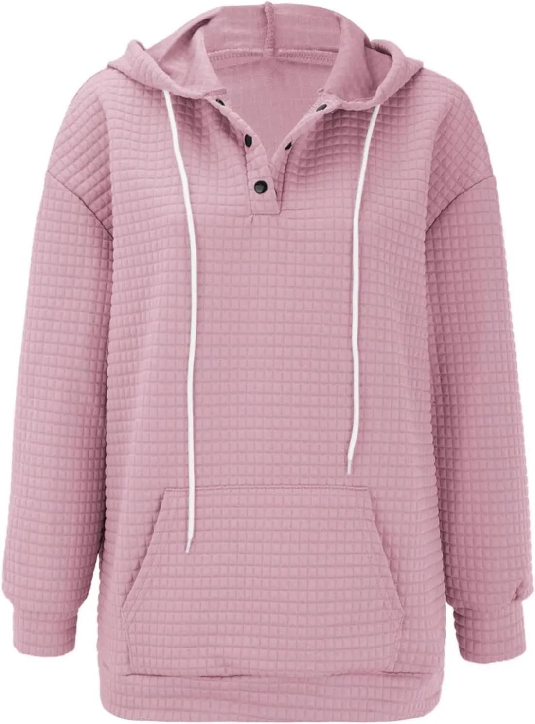Half Buttons Sweatshirts Cropped Hoodies Fleece Womens Quarter Pullover Sweaters Fall Outfits Sweatshirt Hooded