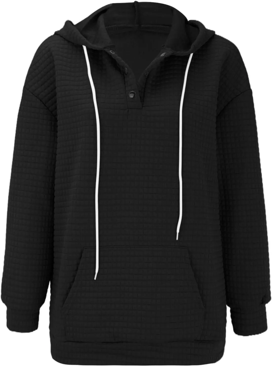 Half Buttons Sweatshirts Cropped Hoodies Fleece Womens Quarter Pullover Sweaters Fall Outfits Sweatshirt Hooded