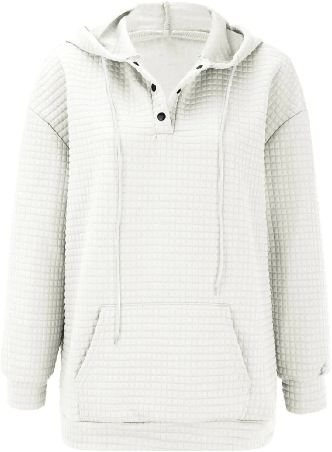 Half Buttons Sweatshirts Cropped Hoodies Fleece Womens Quarter Pullover Sweaters Fall Outfits Sweatshirt Hooded