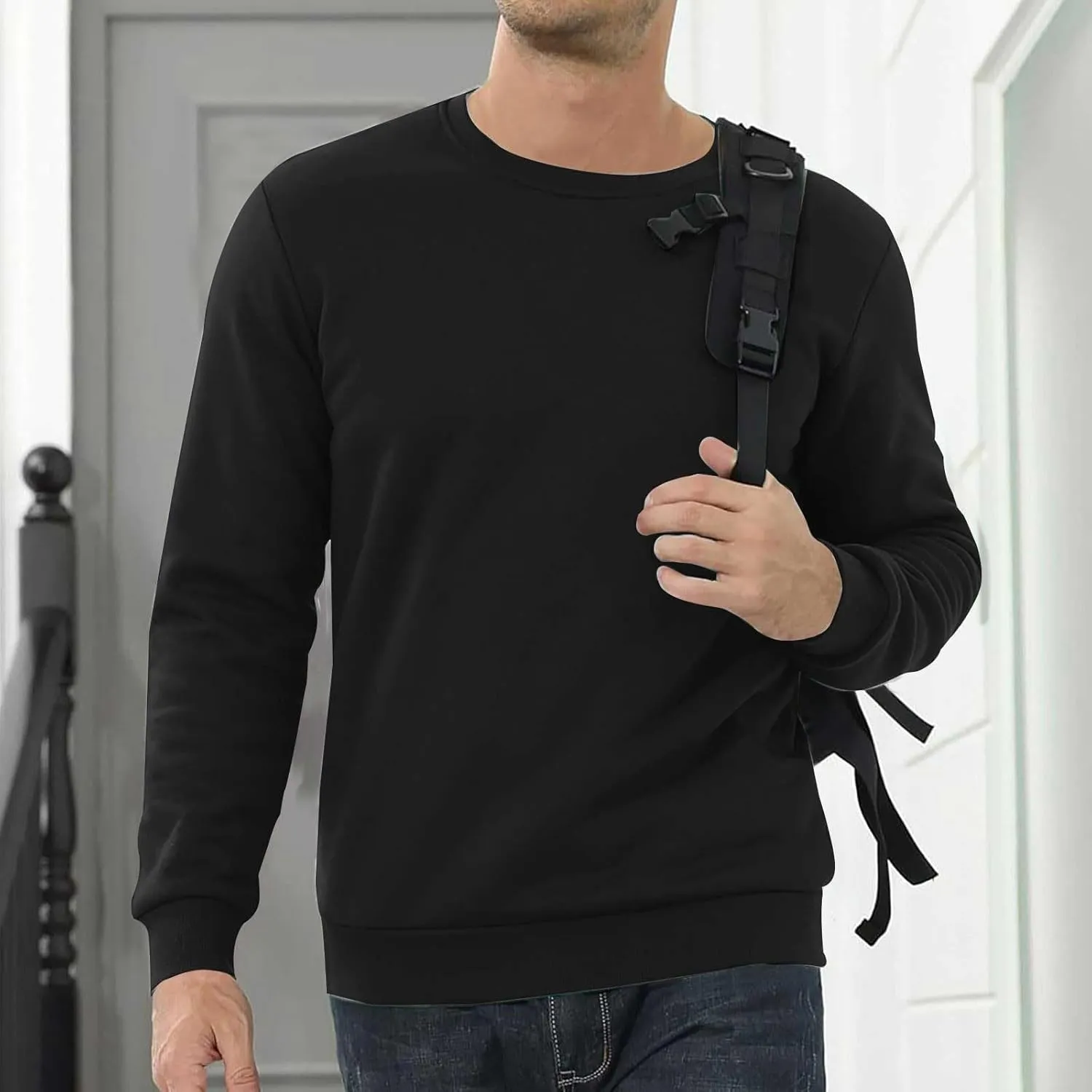 Hoodies for Men Heavyweight Fleece Lined Hoodie Thick Winter Hooded Pullover Warm Sweatshirt Thermal Windproof Jacket