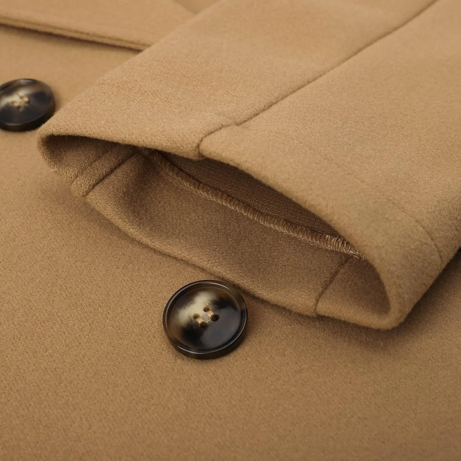 Jackets for Women Long Sleeve Double-Breasted Solid Color Lapel Jacket Open Front Oversized Loose Fit Blazer Coats