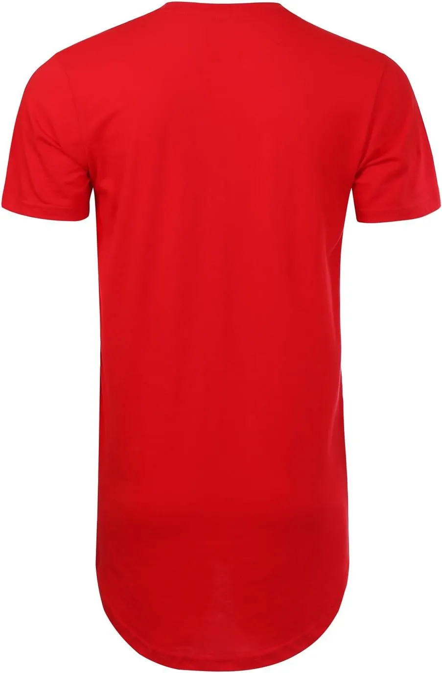 JD Apparel Men's Basic Hipster Hip Hop Elong Longline Crewneck T-Shirt