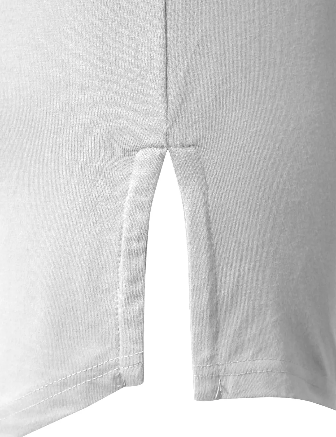 JD Apparel Men's Basic Hipster Hip Hop Elong Longline Crewneck T-Shirt