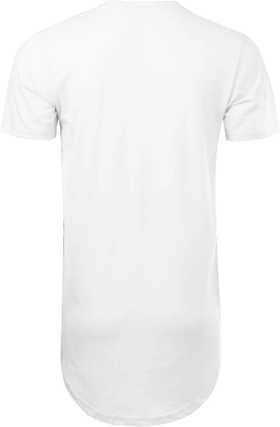 JD Apparel Men's Basic Hipster Hip Hop Elong Longline Crewneck T-Shirt