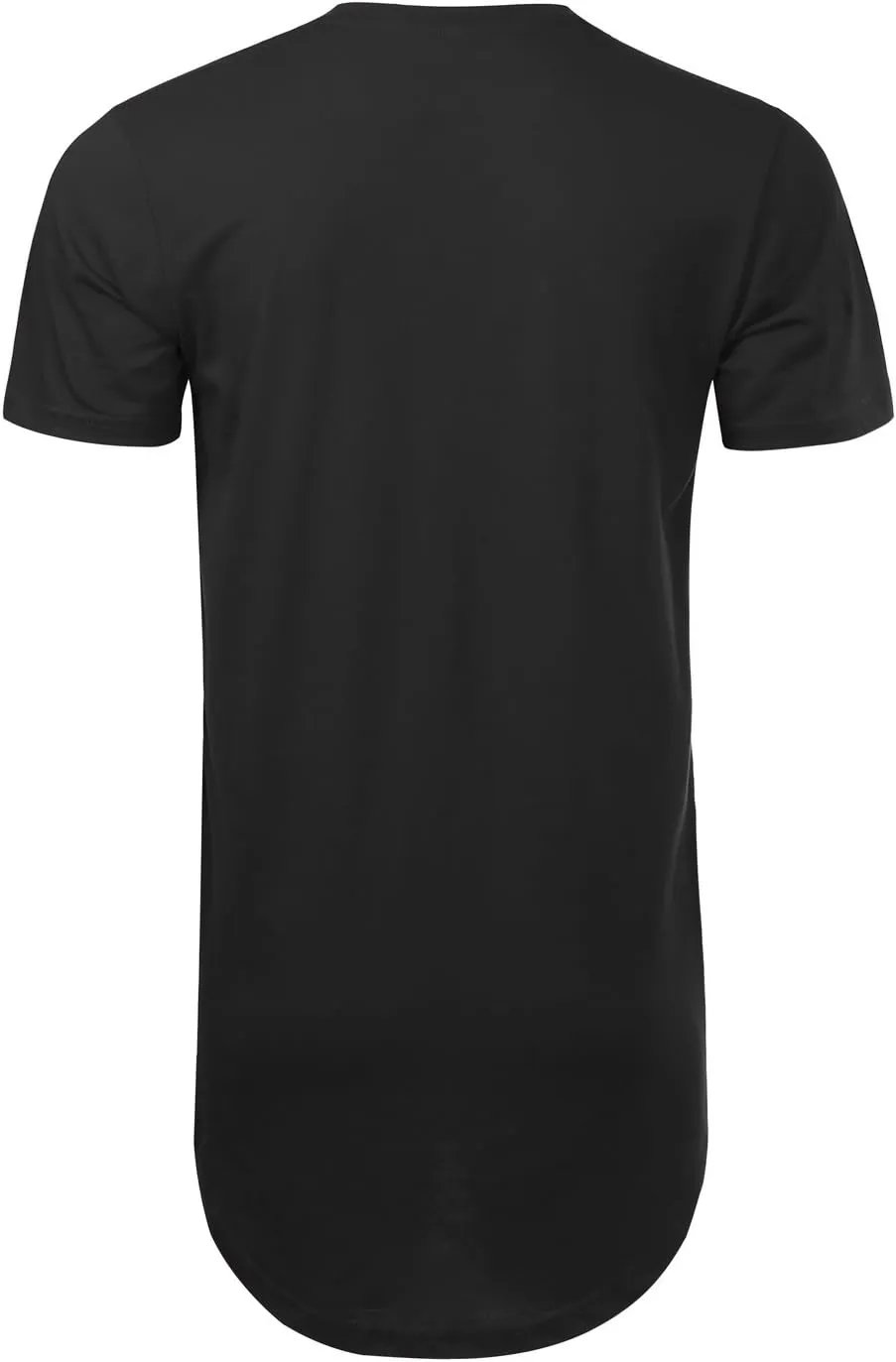 JD Apparel Men's Basic Hipster Hip Hop Elong Longline Crewneck T-Shirt