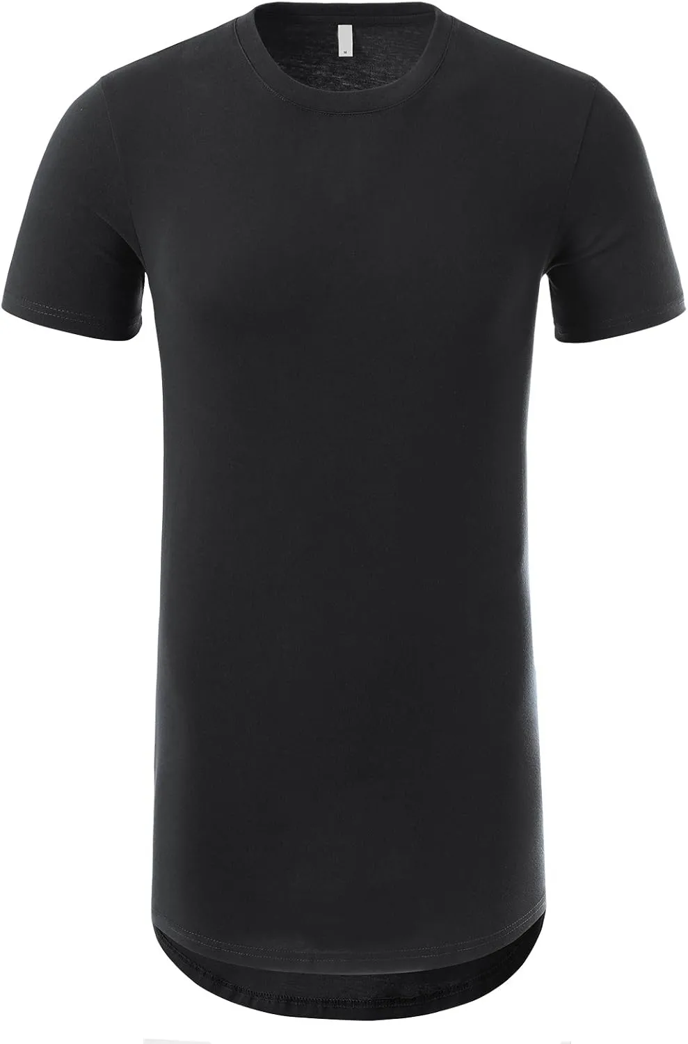 JD Apparel Men's Basic Hipster Hip Hop Elong Longline Crewneck T-Shirt