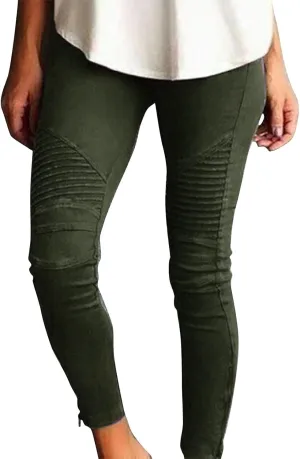 Jeggings for Women 2025 High Waisted Stretch Skinny Cropped Pencil Pants Slim Workout Pull On Ankle Stretch Pants