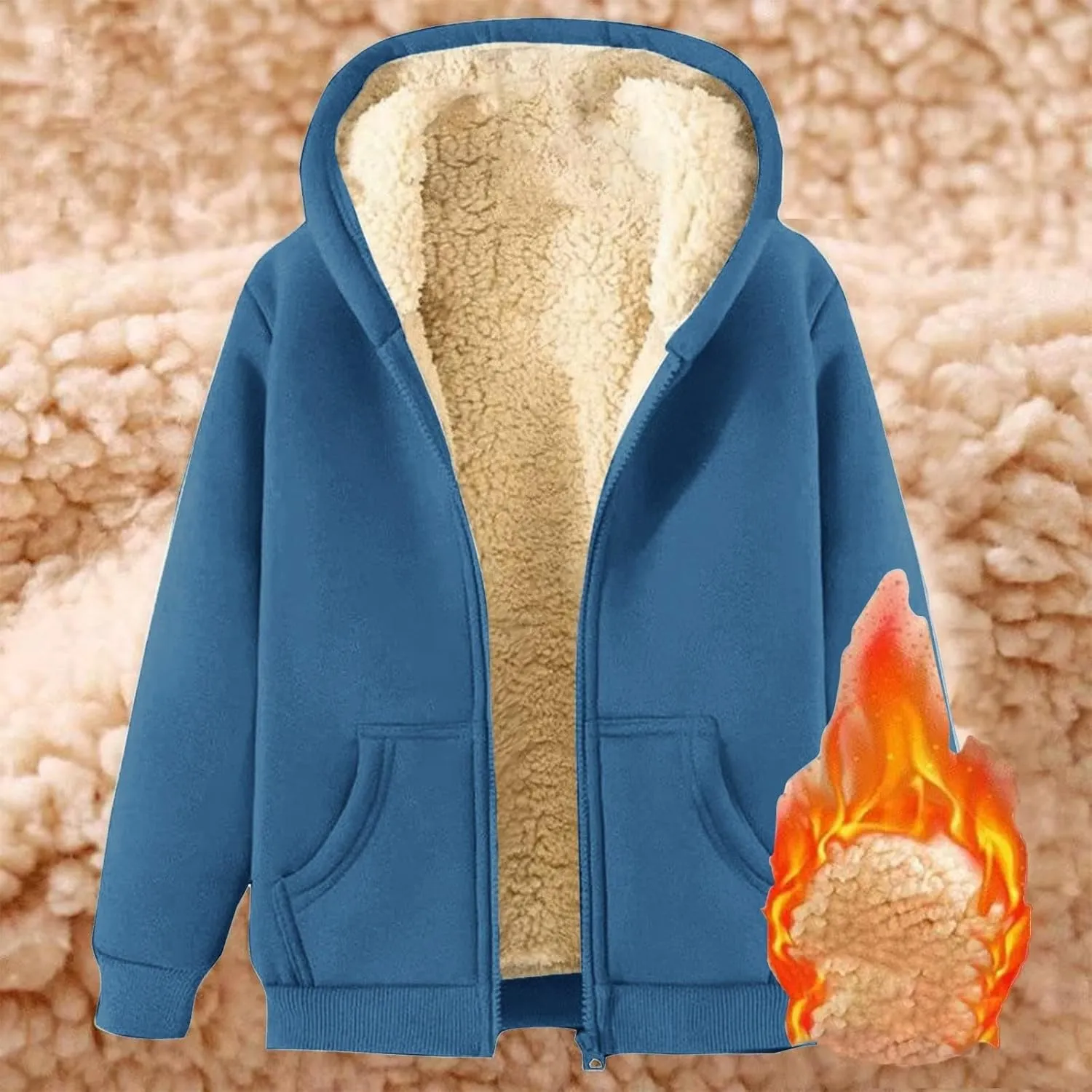JOFOW zip up hoodie women cropped sweatshirt trendy queen hoodie womens fleece zip up jacket