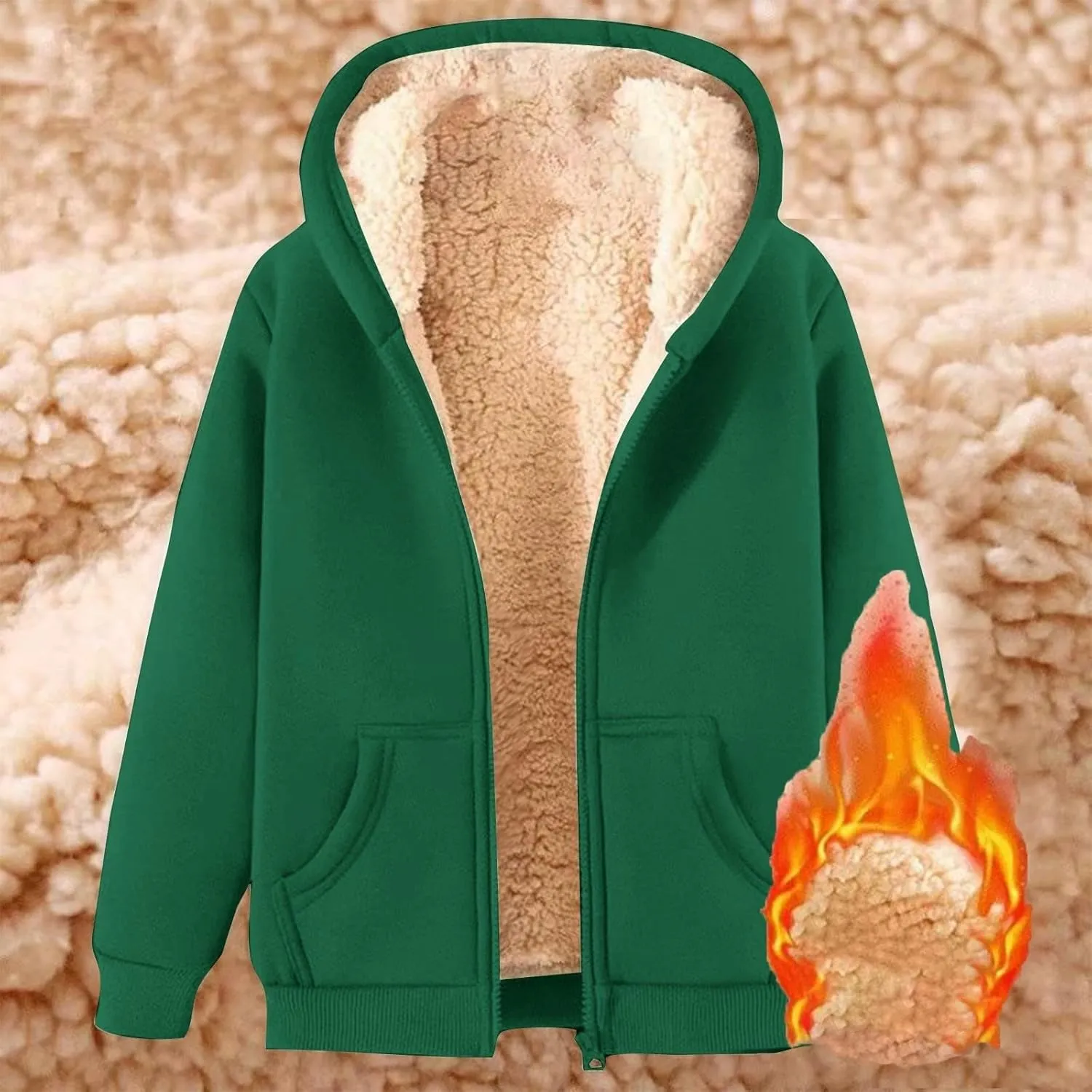 JOFOW zip up hoodie women cropped sweatshirt trendy queen hoodie womens fleece zip up jacket