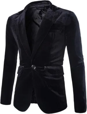 LCMTWX Blazers for Men Men's Fashion Casual Buckle Printed Single-breasted Jackets Coat Fashion Soft Work formal Jacket