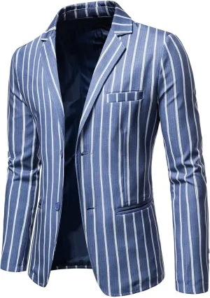 LCMTWX Blazers for Men Men's Fashion Casual Buckle Printed Single-breasted Jackets Coat Fashion Soft Work formal Jacket