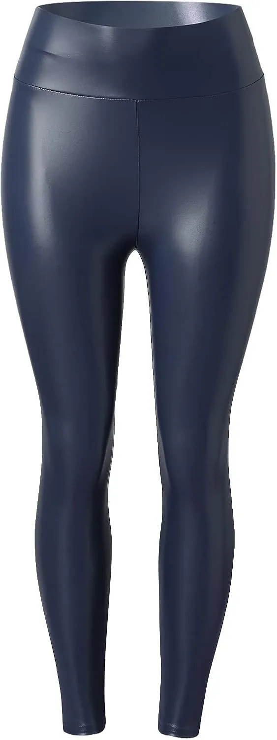 LCMTWX High Waisted Leggings for Women High Waisted Womens Faux Leather Pants Soft High Waist Winter Warm Thick High