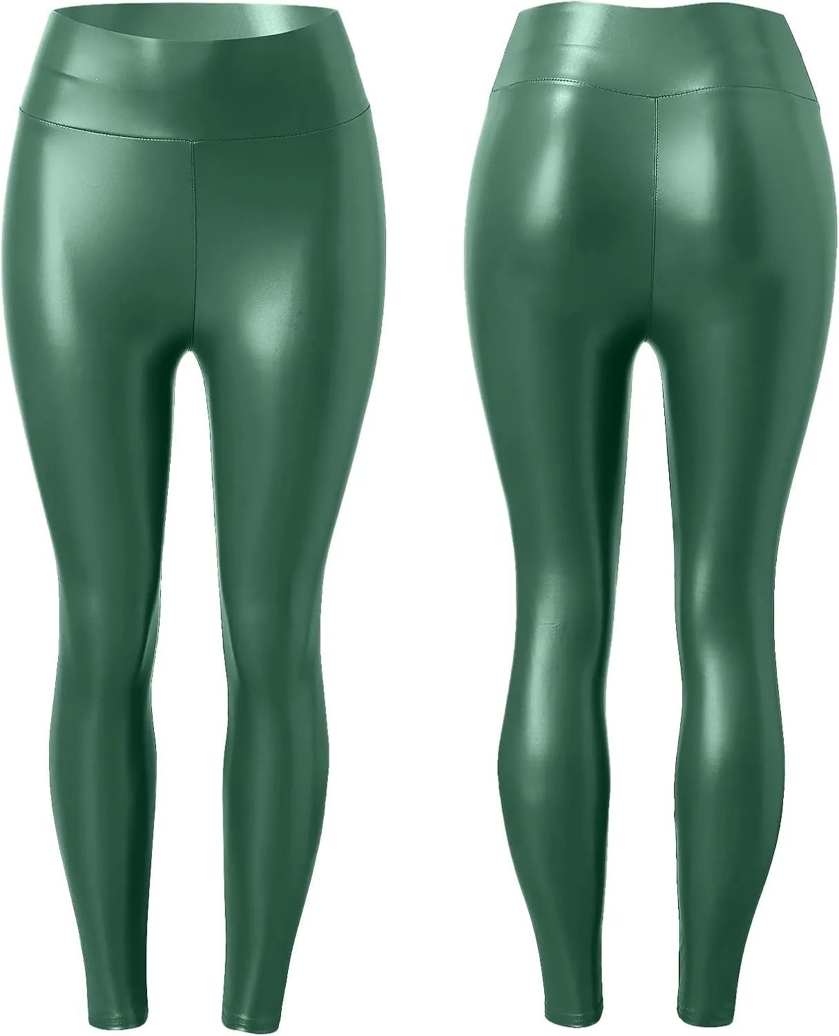 LCMTWX High Waisted Leggings for Women High Waisted Womens Faux Leather Pants Soft High Waist Winter Warm Thick High