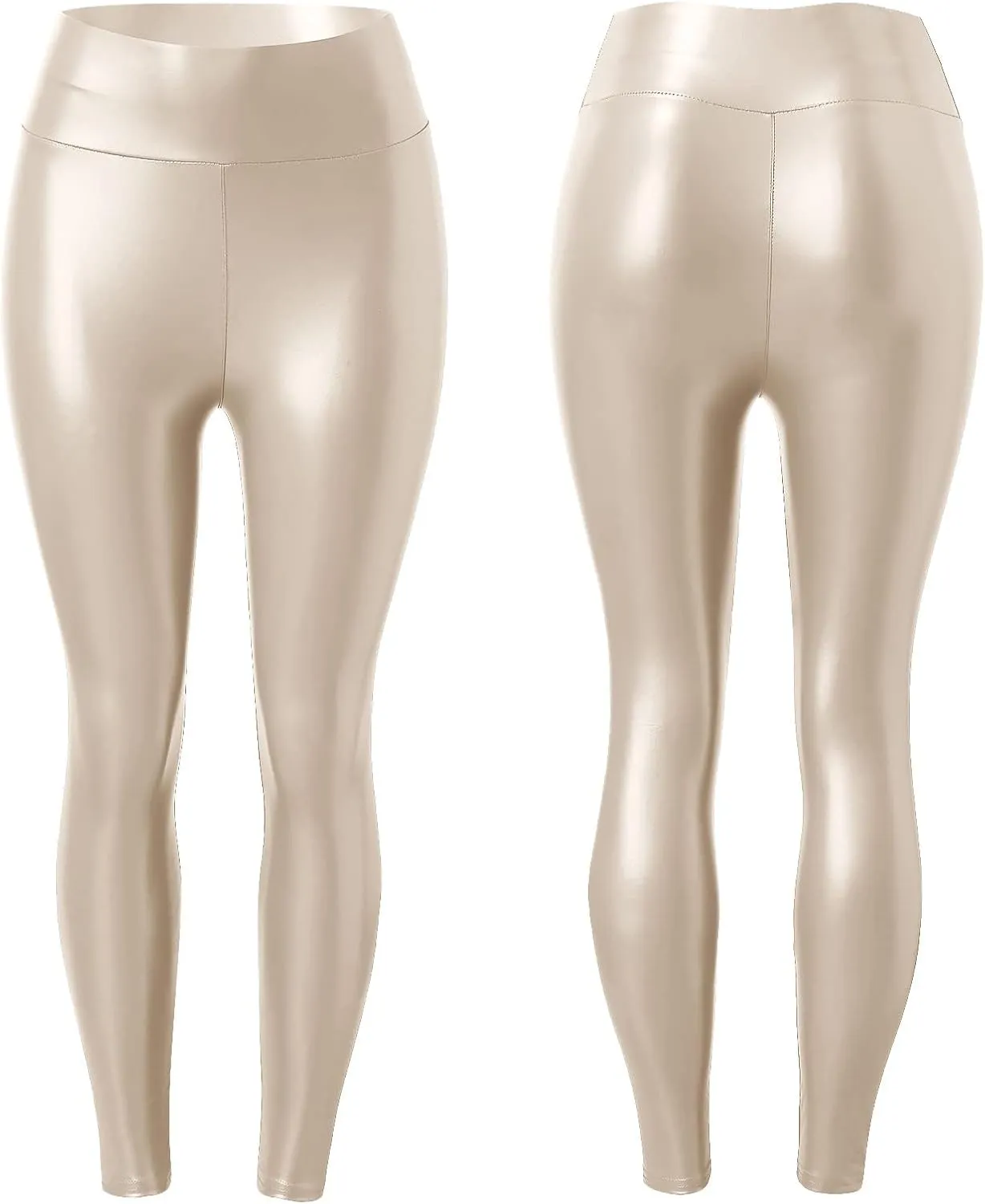 LCMTWX High Waisted Leggings for Women High Waisted Womens Faux Leather Pants Soft High Waist Winter Warm Thick High