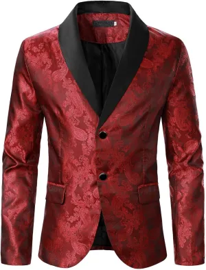 LCMTWX Mens Blazers Men's Fashion Casual Buckle Printed Single-breasted Jacket Coats Fashion Soft Work formal Jacket Warm