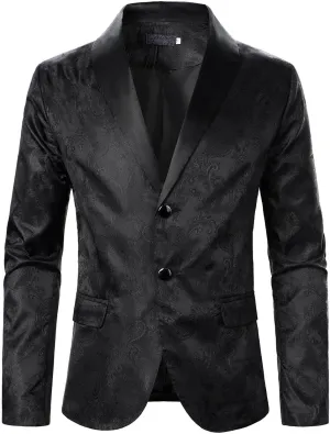 LCMTWX Mens Blazers Men's Fashion Casual Buckle Printed Single-breasted Jacket Coats Fashion Soft Work formal Jacket Warm
