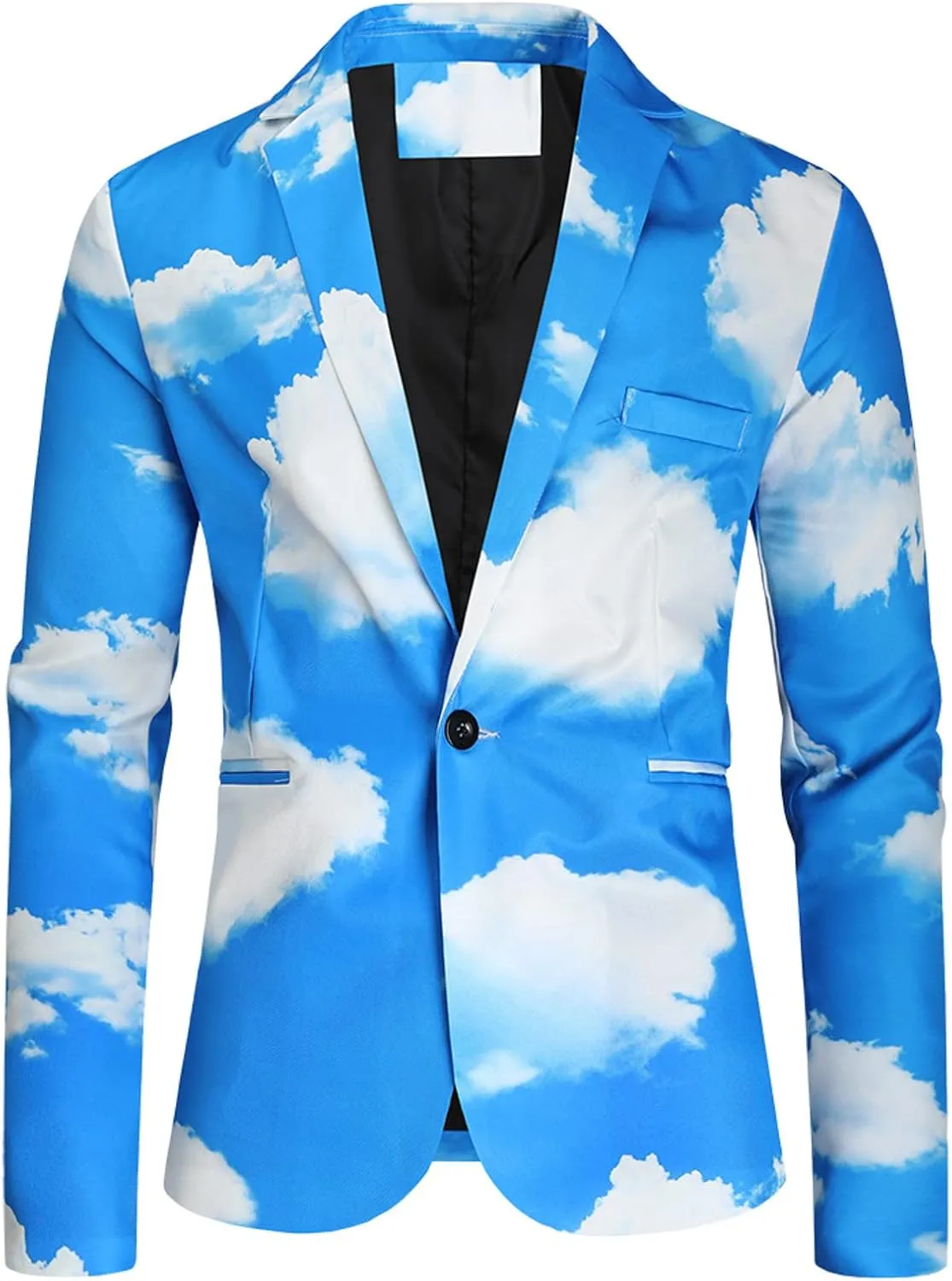 LCMTWX Mens Blazers Men's Fashion Casual Buckle Printed Single-breasted Jacket Coats Fashion Soft Work formal Jacket Warm