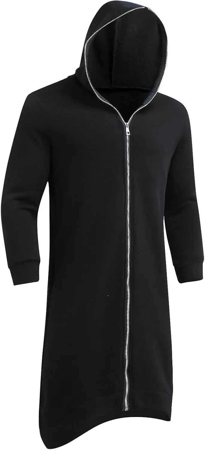 LCMTWX Men's Hooded Fleece Sweatshirt Loose Solid Hooded Sweater Top Pullover Fleece Zip Hoodie Sweatshirt Pullover & Full