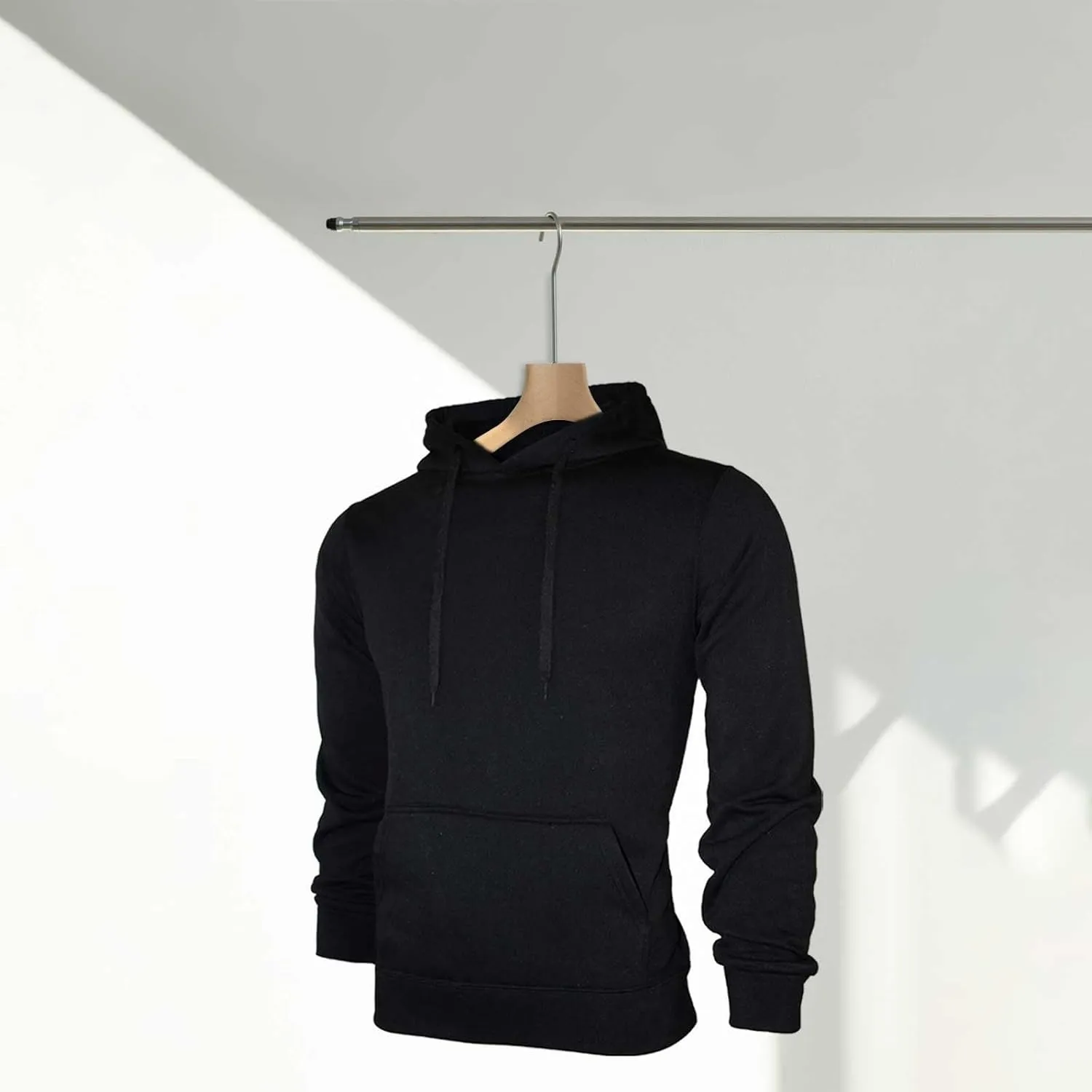 LCMTWX Men's Hooded Fleece Sweatshirt Loose Solid Hooded Sweater Top Pullover Fleece Zip Hoodie Sweatshirt Pullover & Full
