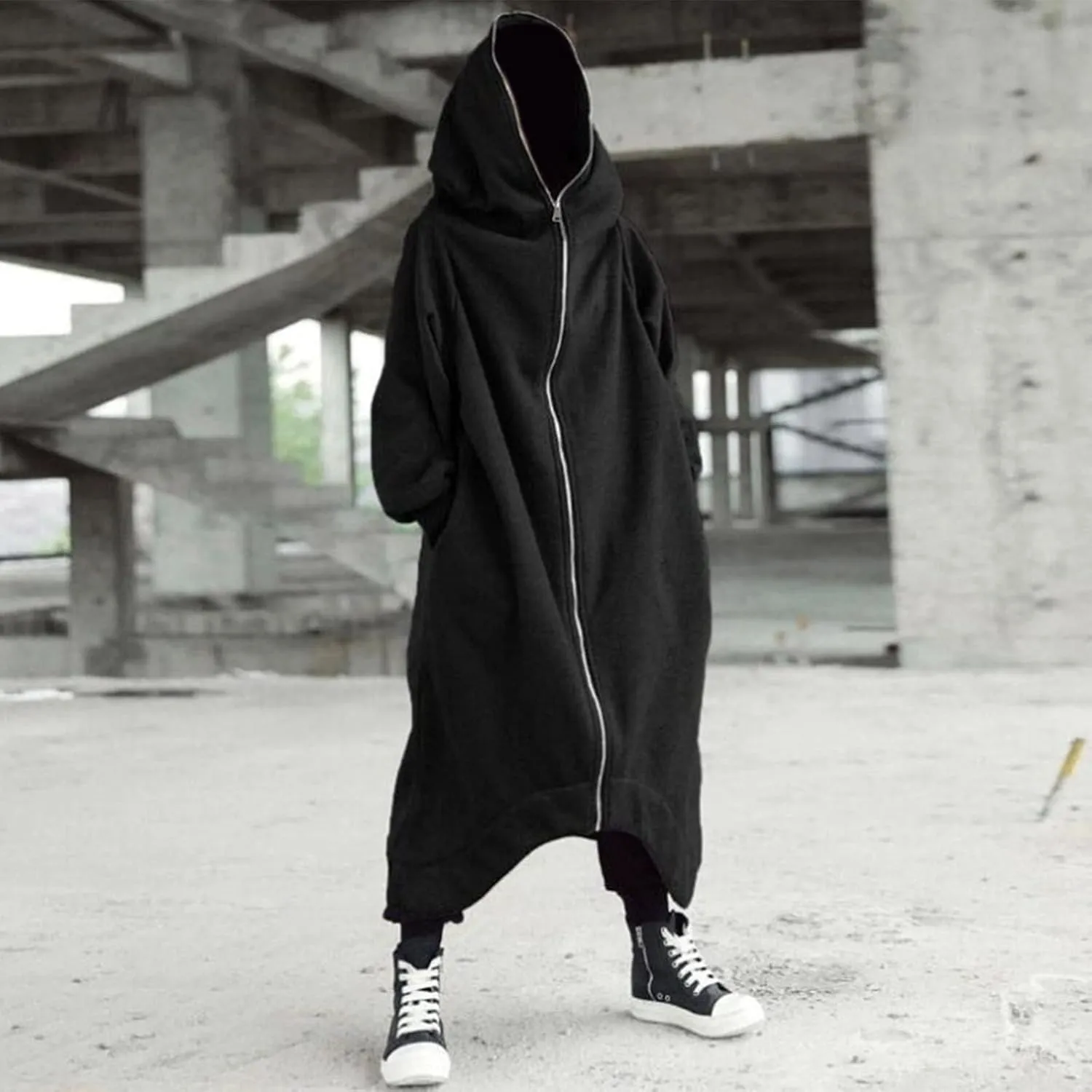 LCMTWX Men's Hooded Fleece Sweatshirt Loose Solid Hooded Sweater Top Pullover Fleece Zip Hoodie Sweatshirt Pullover & Full
