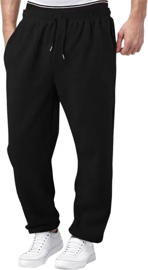 Linen Pants for Men Simple Fashion Solid Color Work Pants Casual Loose Sweat Pants Plus Size Trousers for Men