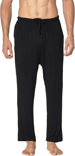 Locachy Men's Soft Knit Sleep Pants Pajama Pant with Pockets Lightweight Lounge PJ Bottoms(1 & 2 Packs)