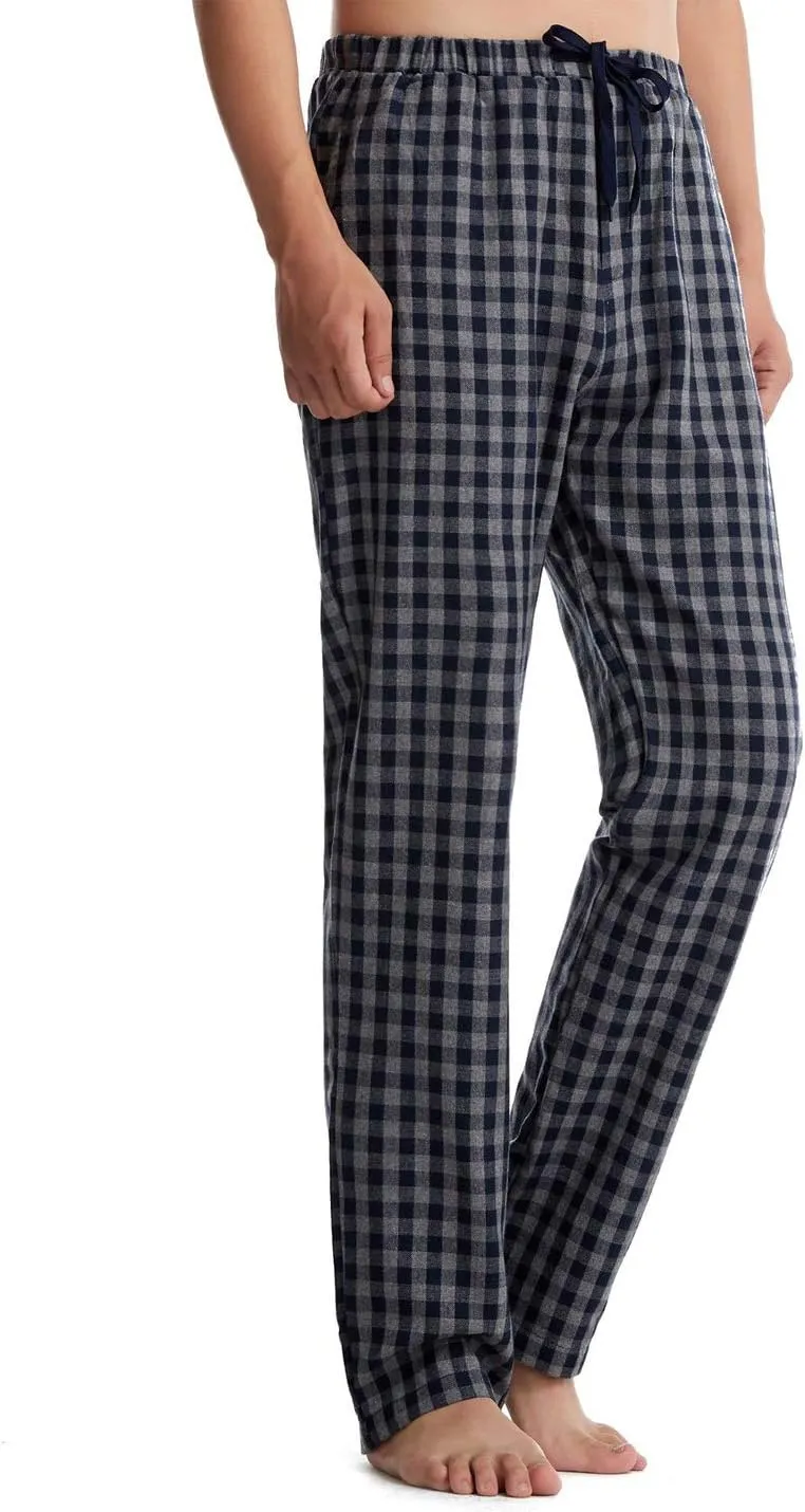 Locachy Men's Soft Knit Sleep Pants Pajama Pant with Pockets Lightweight Lounge PJ Bottoms(1 & 2 Packs)