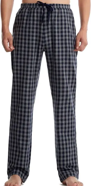 Locachy Men's Soft Knit Sleep Pants Pajama Pant with Pockets Lightweight Lounge PJ Bottoms(1 & 2 Packs)