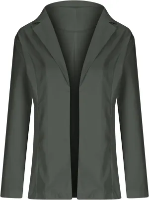 Long Sleeve Blazers for Women 2024 Fall Fashion Casual Work Suit Jackets Solid Color Lapel Open Front Tailored Coat