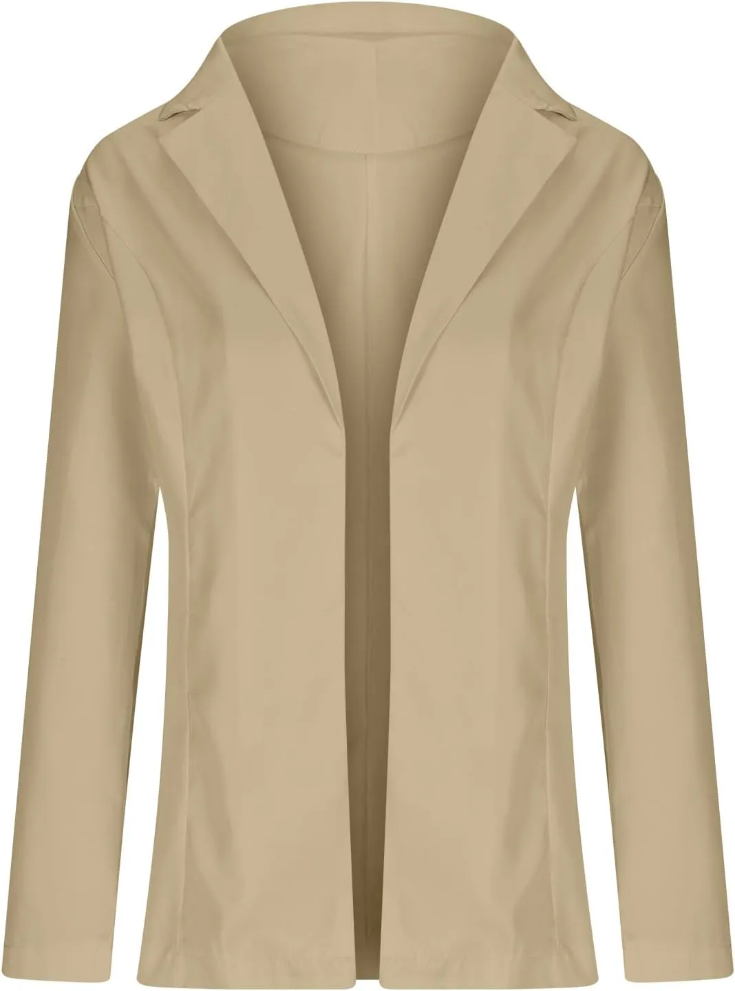 Long Sleeve Blazers for Women 2024 Fall Fashion Casual Work Suit Jackets Solid Color Lapel Open Front Tailored Coat