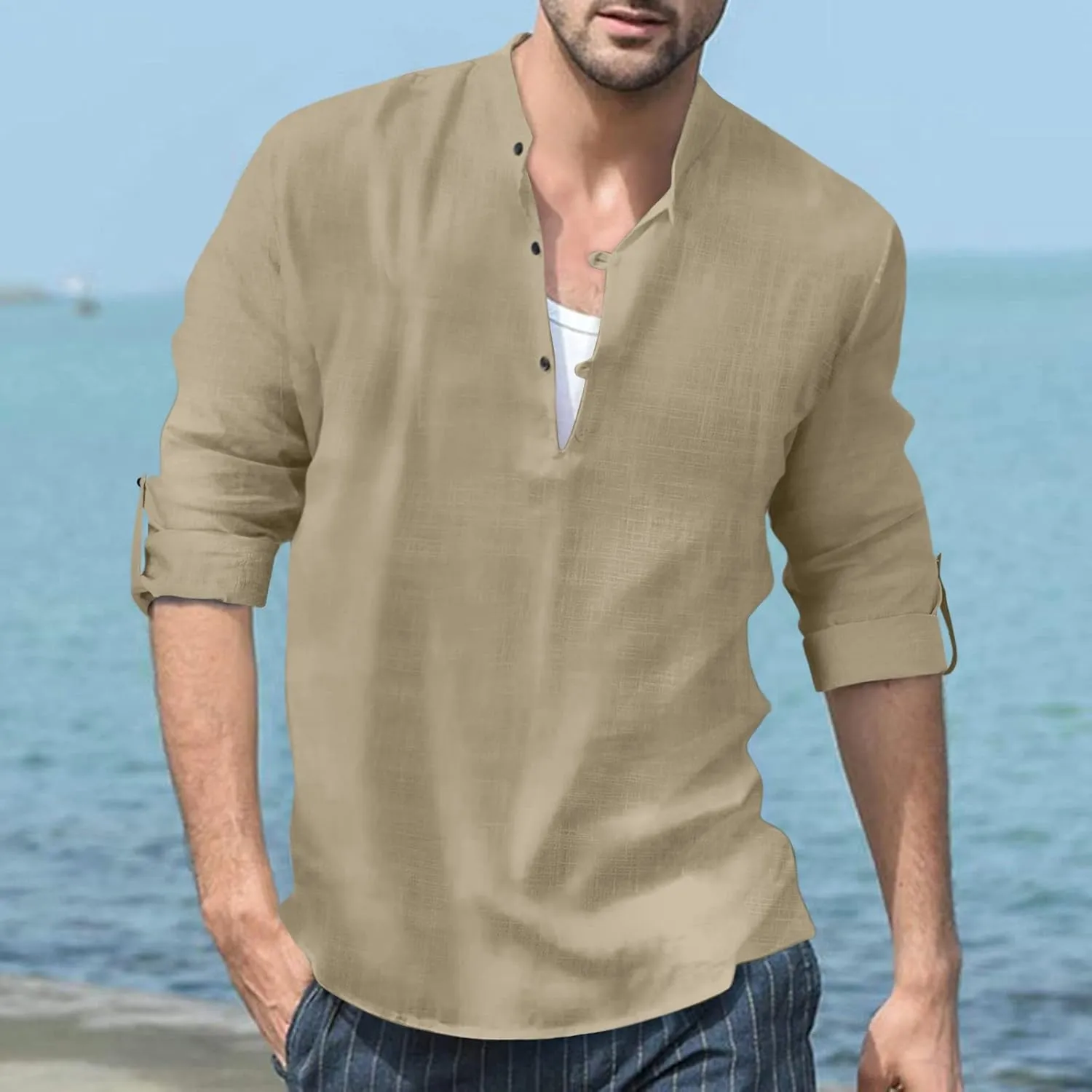 Long Sleeve Shirts for Men,Men's Casual Flannel Shirt Snap Shirt Buttondown Shirt Regular fit Jacket Pullover