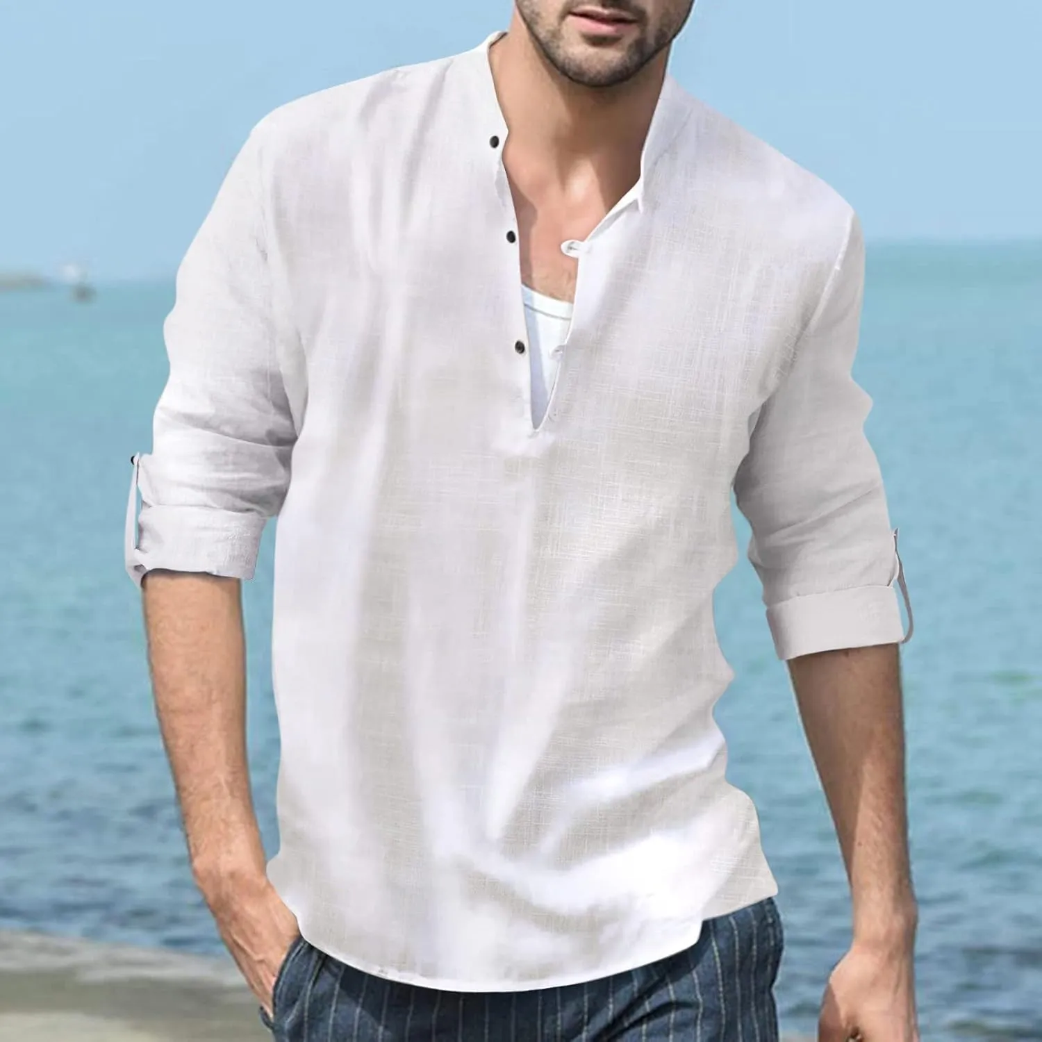 Long Sleeve Shirts for Men,Men's Casual Flannel Shirt Snap Shirt Buttondown Shirt Regular fit Jacket Pullover