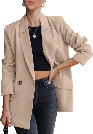 luvamia Blazer Jackets for Women Work Casual Office Long Sleeve Fashion Dressy Business Outfits