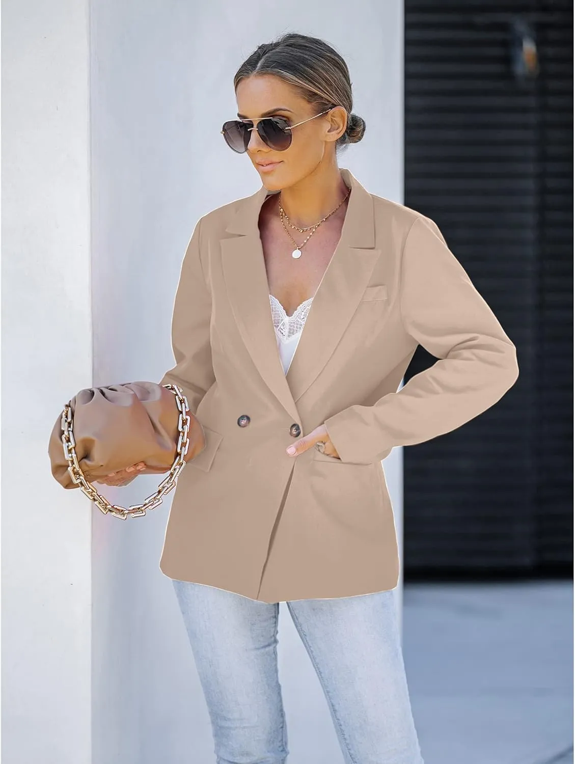 luvamia Blazer Jackets for Women Work Casual Office Long Sleeve Fashion Dressy Business Outfits
