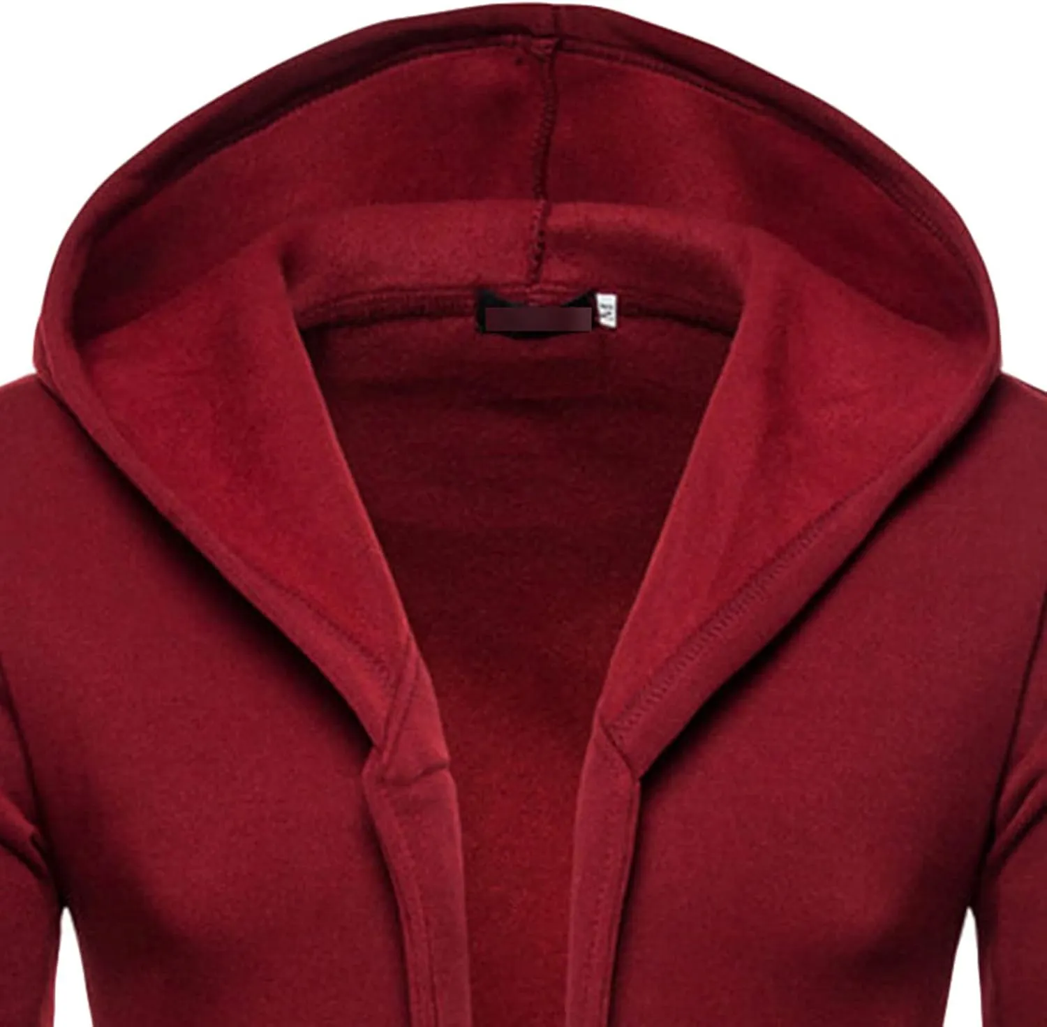 Maiyifu-GJ Men's Long Hooded Cardigan Jacket Long Sleeve Open Front Longline Coat Lightweight Trench Coat Sweatshirt