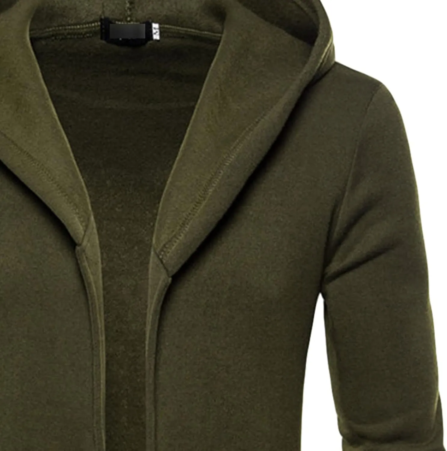 Maiyifu-GJ Men's Long Hooded Cardigan Jacket Long Sleeve Open Front Longline Coat Lightweight Trench Coat Sweatshirt