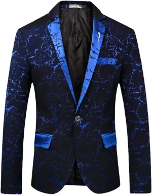 Men Spring Printing Business Suit/Male Slim Fit Tuxedo Men's Casual Blazers Jacket Size