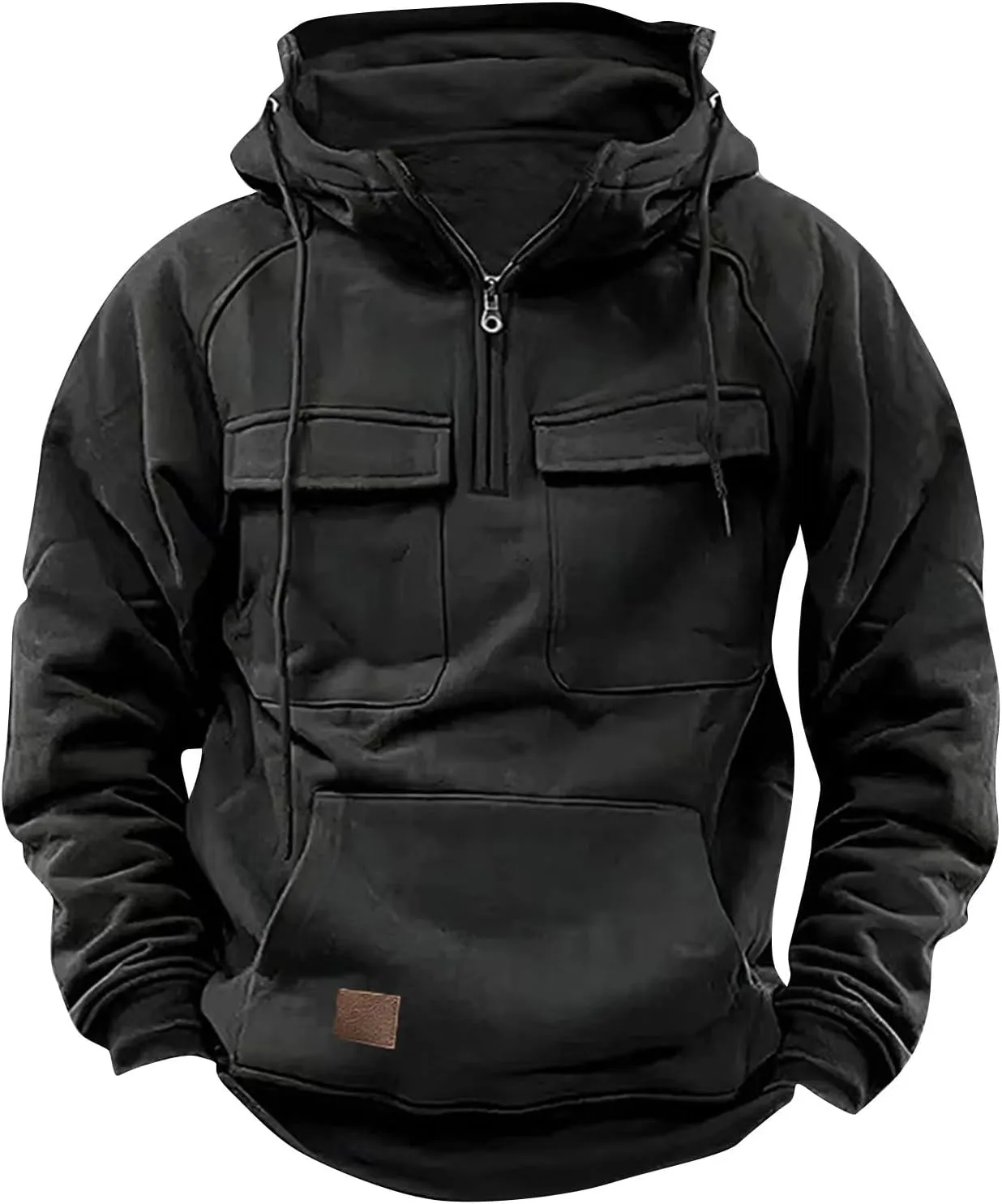 Men Sweatshirts Hoodies Mens Hoodies Pullover Solid Color Casual Trendy Winter Long Sleeve Sweatshirt Tops with Pocket