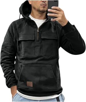 Men Sweatshirts Hoodies Mens Hoodies Pullover Solid Color Casual Trendy Winter Long Sleeve Sweatshirt Tops with Pocket