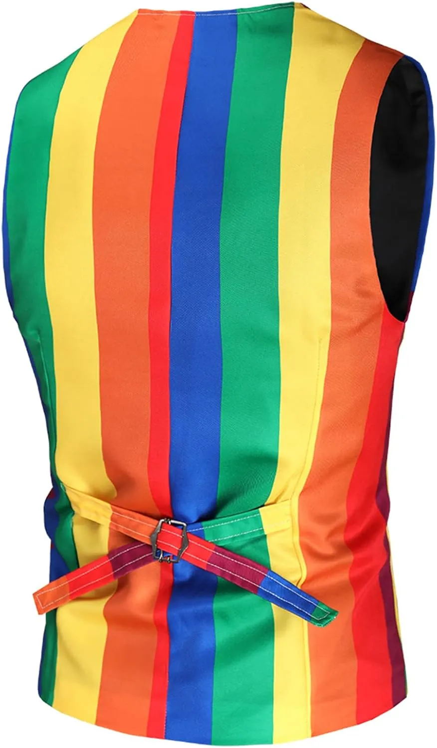Men's 3 Piece Christmas Party Suit Blazer Jacket Fashion Rainbow Print One Button Casual Sport Coats   Vest   Pants